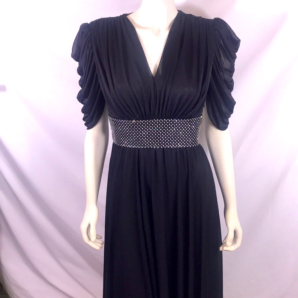 Vintage Little Black Tea Length Dress, Size 2/4 Gem